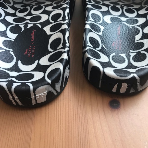 🐭❤️ Coach Disney Mickey Mouse X Keith Haring Slide Size 7 8 9 10 12 13 - Picture 10 of 12
